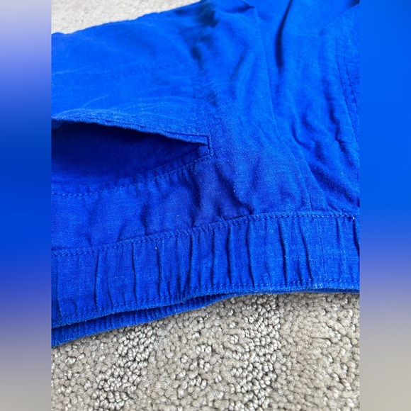 Vineyard Vines Embroidered Blue Pull On Shorts 3.5 inch linen draw string shorts - Picture 6 of 9